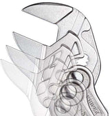 KNIPEX Zangenschlüssel 400 mm – Spannweite 85 mm, verchromt, mit Kunststoffüberzug