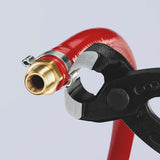 KNIPEX Ohrklemmenzange 220 mm – für 1-Ohr- und 2-Ohrklemmen, Kopf schwarz atramentiert