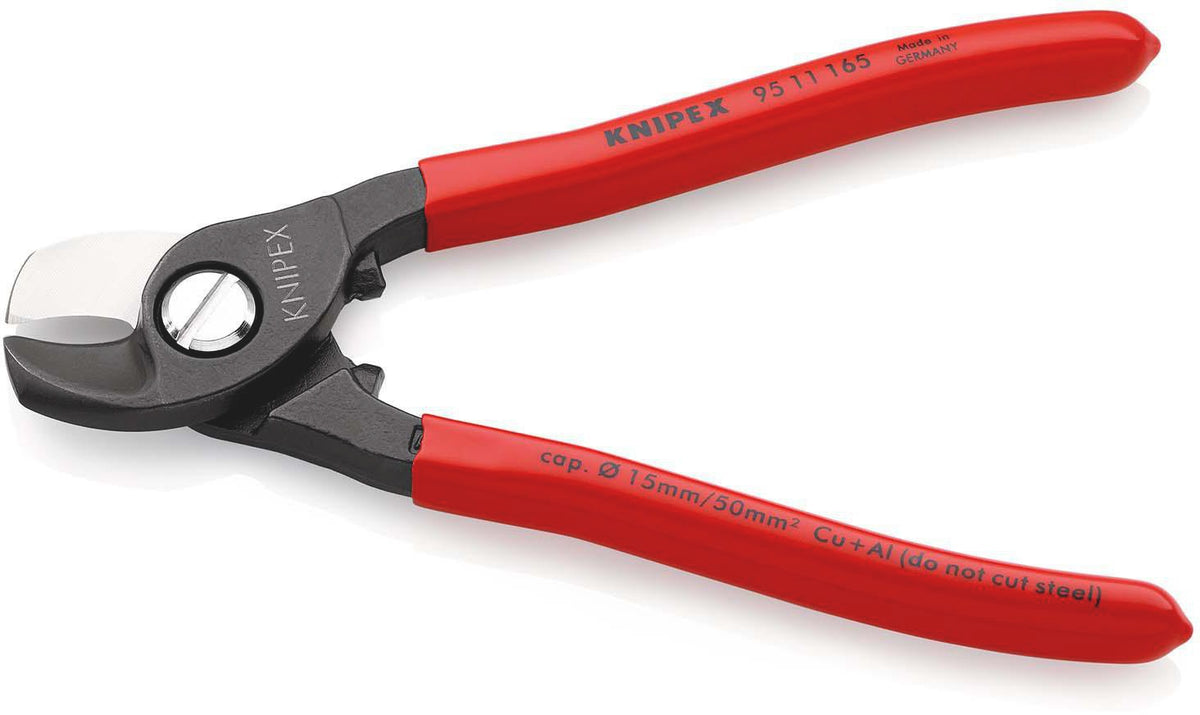 KNIPEX Kabelschere 165 mm mit Comfort-Griff – präziser Schnitt für Kupfer- und Alukabel