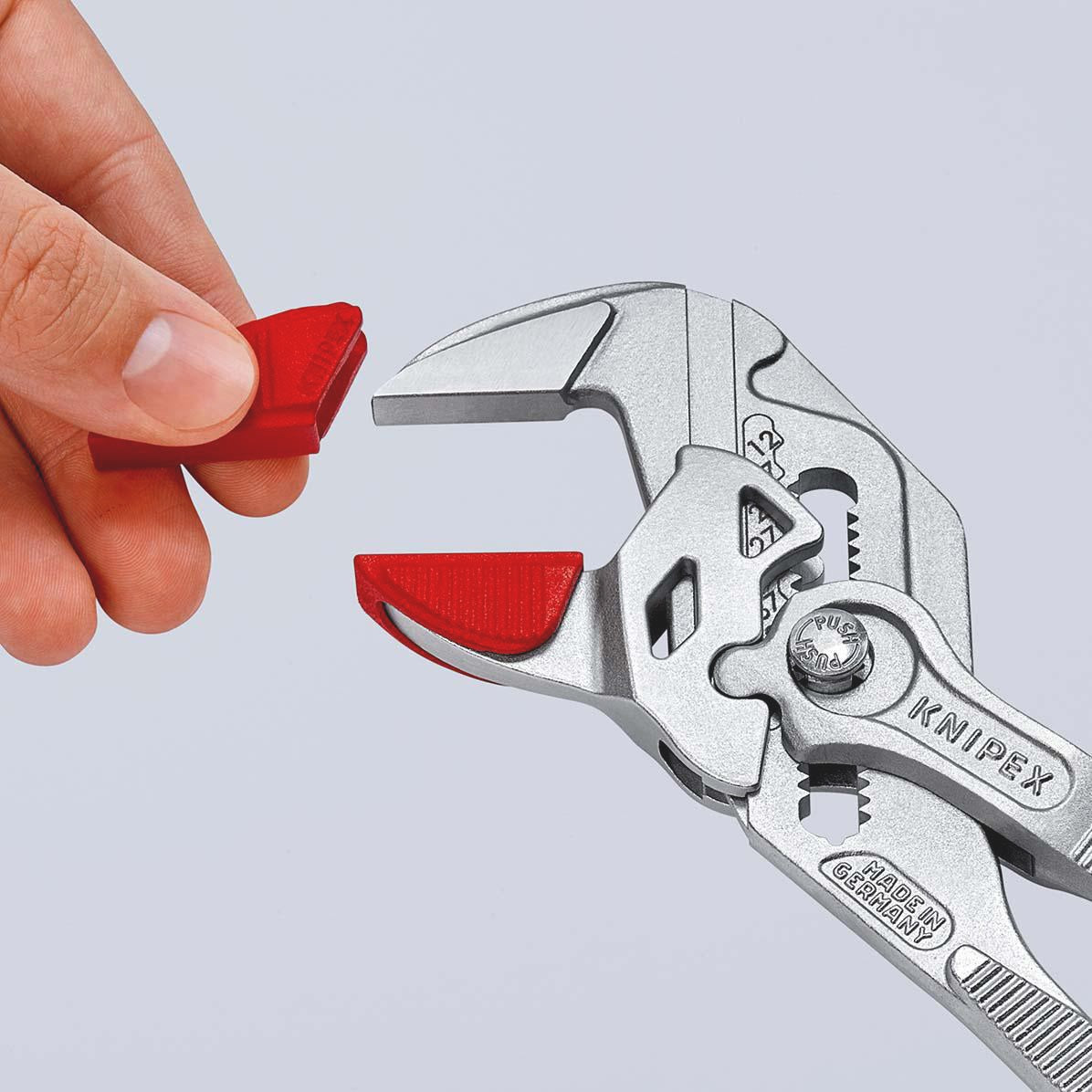 KNIPEX Schonbacke für Zangenschlüssel 86 XX 250 mm – 3 Paar Kunststoff-Schonbacken