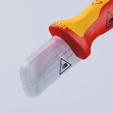 KNIPEX Abmantelungsmesser 155 mm VDE-isoliert mit Mehrkomponentengriff