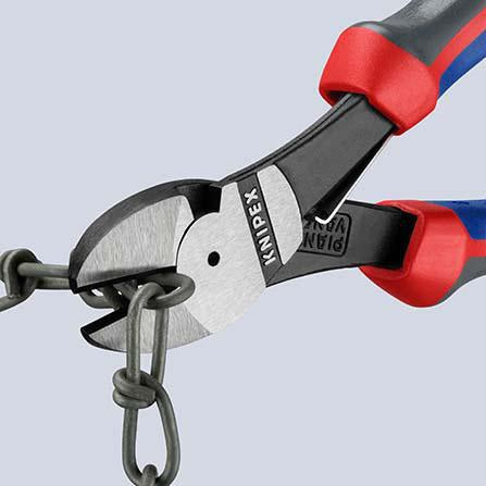 KNIPEX Kraftseitenschneider 160 mm poliert Form 1 mit Öffnungsfeder und Mehrkomponenten-Hüllen
