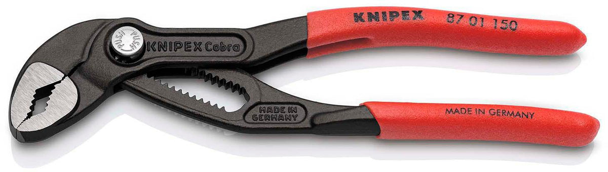 KNIPEX Cobra® Wasserpumpenzange 300 mm Quick Set – selbstklemmend, 30 Einstellpositionen, Spannweite 60 mm