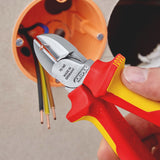 KNIPEX Seitenschneider VDE 160 mm – isoliert bis 1000 V, gehärtete Schneiden