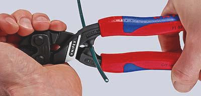 KNIPEX Kompaktbolzenschneider CoBolt 200 mm mit Mehrkomponenten-Hüllen und Aussparung