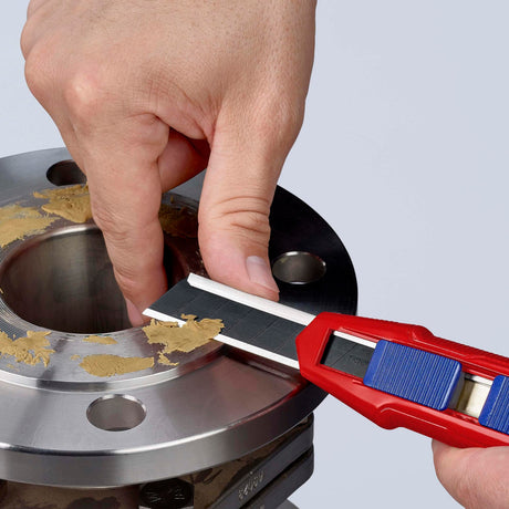 KNIPEX CutiX® Cuttermesser 18 mm Klingenbreite mit Klingenstabilisierung, Magnesiumgehäuse