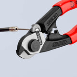 KNIPEX Drahtseilschere 190 mm – für harte Drahtseile, Kabel und Rundstahl, poliert