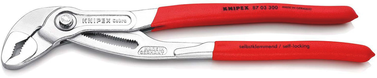 KNIPEX Cobra® Wasserpumpenzange 180 mm, Spannweite 36 mm, verchromt, Kunststoffüberzug