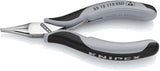 KNIPEX Elektronik-Greifzange ESD 115 mm – flachbreite Backen, spiegelpoliert, Form 3