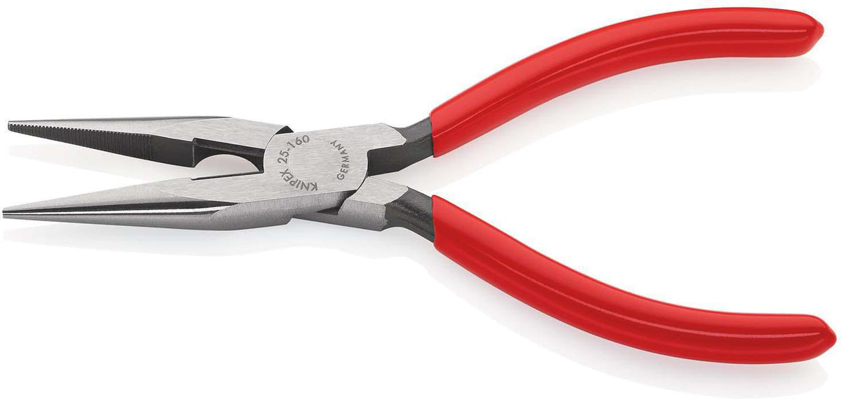 KNIPEX Flachrundzange 125 mm poliert mit Kunststoffüberzug – Radiozange mit Schneide