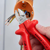 KNIPEX Seitenschneider VDE 160 mm – isoliert bis 1000 V, gehärtete Schneiden