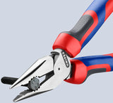 KNIPEX Spitzkombizange 145 mm Comfort-Griff – poliert, schwarz atramentiert, für Flach- und Rundmaterial