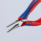 KNIPEX Elektronik-Greifzange 115 mm mit flachbreiten Backen und Kunststoffüberzug
