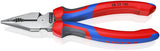 KNIPEX Spitzkombizange 145 mm Comfort-Griff – poliert, schwarz atramentiert, für Flach- und Rundmaterial