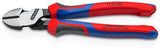 KNIPEX Kraftseitenschneider 140 mm, poliert, Form 0, Mehrkomponenten-Hüllen – 20 % Kraftersparnis