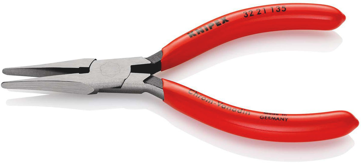 KNIPEX Justierzange 135 mm mit Kunststoffüberzug – gerade, schmale Spitzen für feinste Arbeiten
