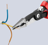 KNIPEX Elektroinstallationszange 200 mm Comfort-Griff – 6-in-1 Werkzeug für die Elektroinstallation