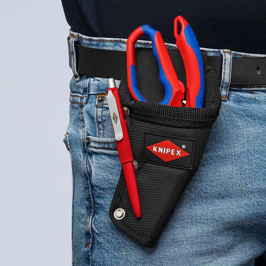 KNIPEX Elektriker-/Handwerkerschere 160 mm mit Mehrkomponenten-Hüllen und Crimpstellen