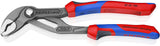 KNIPEX Cobra® Wasserpumpenzange 180 mm – Selbstklemmend, 18 Einstellpositionen, Comfort-Griff