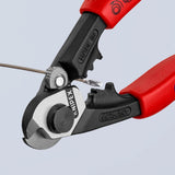 KNIPEX Drahtseilschere 190 mm – für harte Drahtseile, Kabel und Rundstahl, poliert