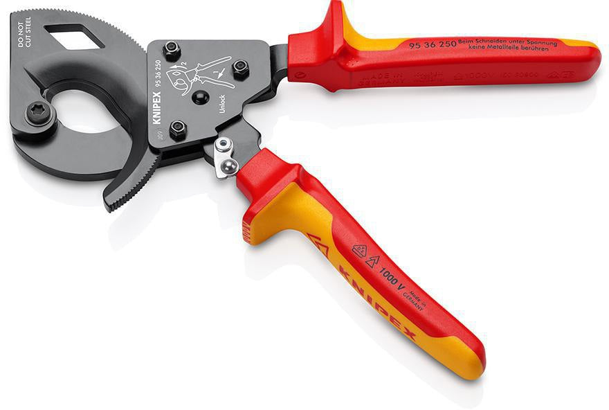 KNIPEX Kabelschneider VDE 250 mm für Cu- und Al-Kabel bis 240 mm²