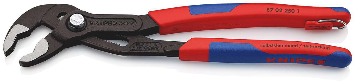 KNIPEX Cobra® Wasserpumpenzange 180 mm – Selbstklemmend, 18 Einstellpositionen, Comfort-Griff