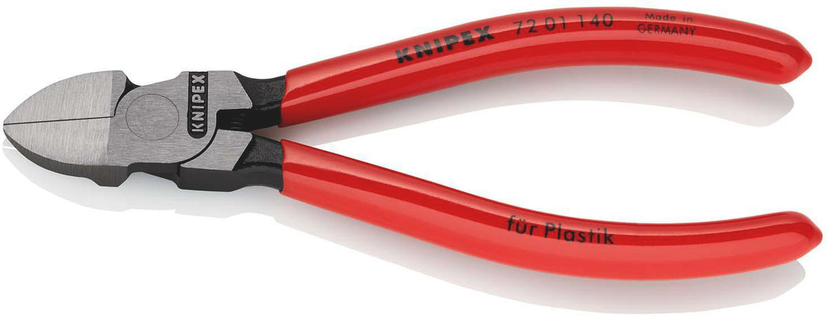 KNIPEX Seitenschneider für Kunststoffe 180 mm mit Kunststoffüberzug und Öffnungsfeder