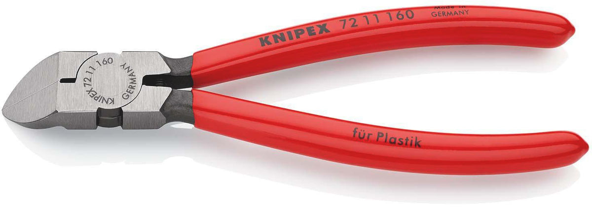 KNIPEX Seitenschneider für Kunststoffe 180 mm mit Kunststoffüberzug und Öffnungsfeder