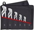 KNIPEX Zangenschlüsselset 5-teilig verchromt in Rolltasche – Zangen-Set für Handwerk & Werkstatt