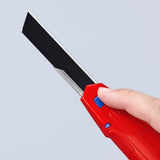 KNIPEX CutiX® Cuttermesser 18 mm Klingenbreite mit Klingenstabilisierung, Magnesiumgehäuse