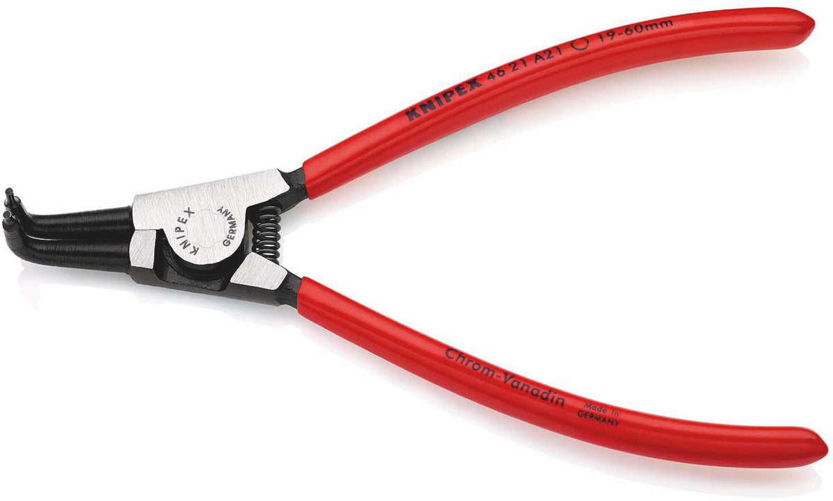 KNIPEX Außensicherungsringzange A 01 für Wellen 3-10 mm, 90° gewinkelt, 125 mm
