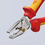 KNIPEX Kraftkombizange VDE 180 mm – 35 % Kraftersparnis, verchromt, Mehrkomponenten-Griff