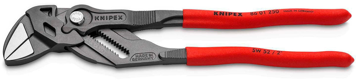 KNIPEX Zangenschlüssel 250 mm, Spannweite 52 mm, mit Kunststoffüberzug und Einstellskala