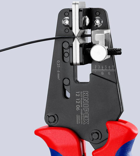 KNIPEX Präzisionsabisolierzange 195 mm für PTFE, Silikon, Radox®, Kapton® und Gummi