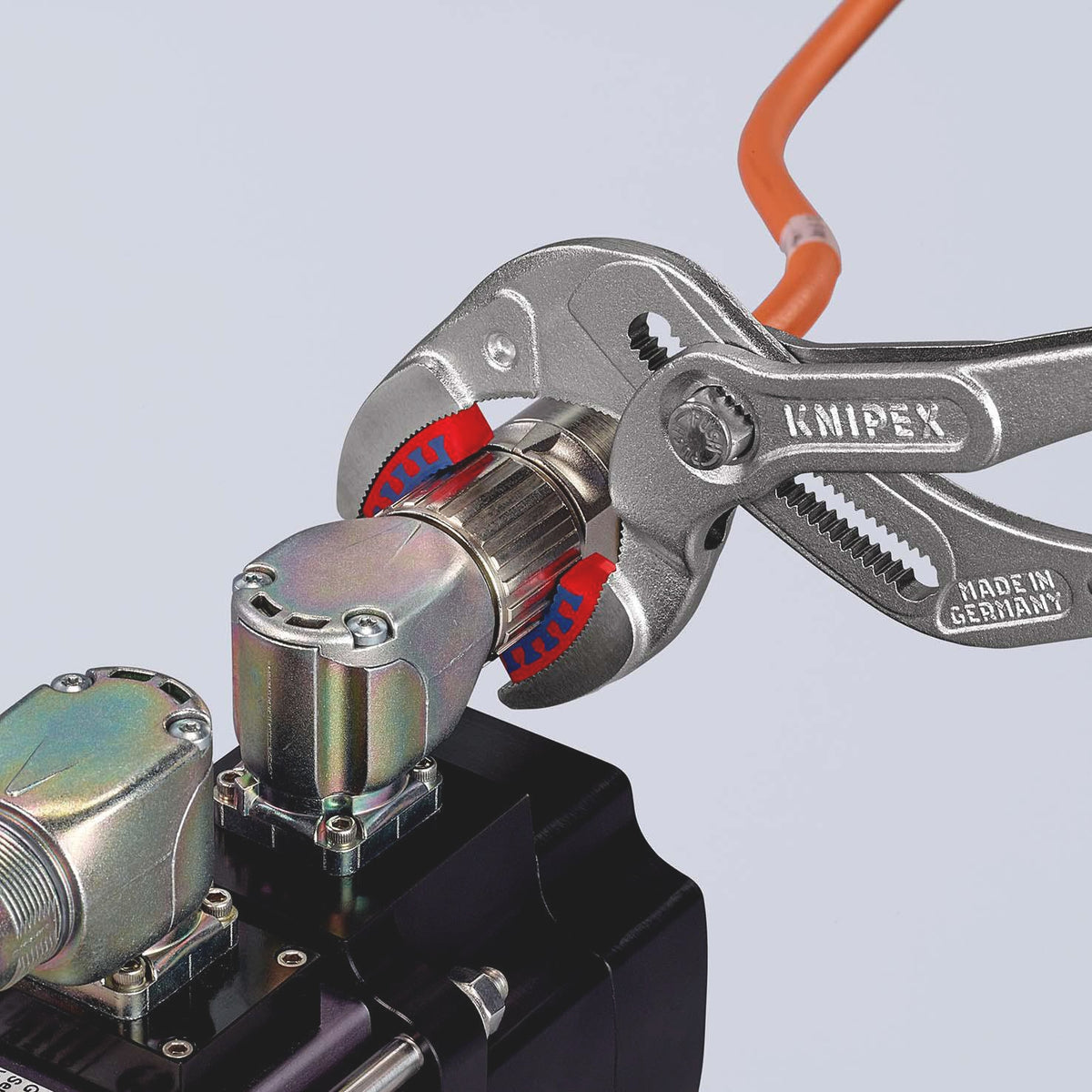 KNIPEX Syphon-/Connectorenzange L.250mm Spann-W.25-80mm schwarz atramentiert
