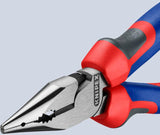 KNIPEX Spitzkombizange 145 mm Comfort-Griff – poliert, schwarz atramentiert, für Flach- und Rundmaterial