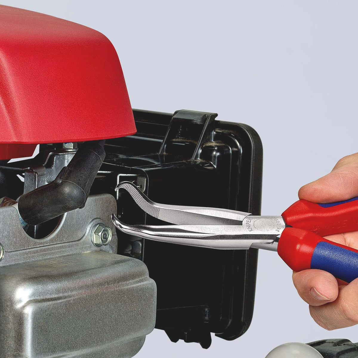 KNIPEX Mechanikerzange L.200mm Form 2 40° gewinkelt Comfort-Griff verchromt