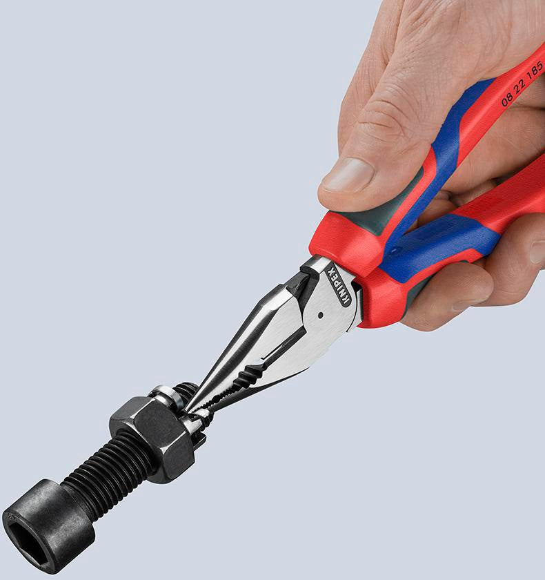 KNIPEX Spitzkombizange 145 mm Comfort-Griff – poliert, schwarz atramentiert, für Flach- und Rundmaterial