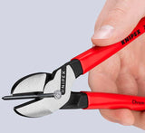 KNIPEX Kraftseitenschneider 140 mm poliert Form 0 – 20 % Kraftersparnis, Kunststoffüberzug