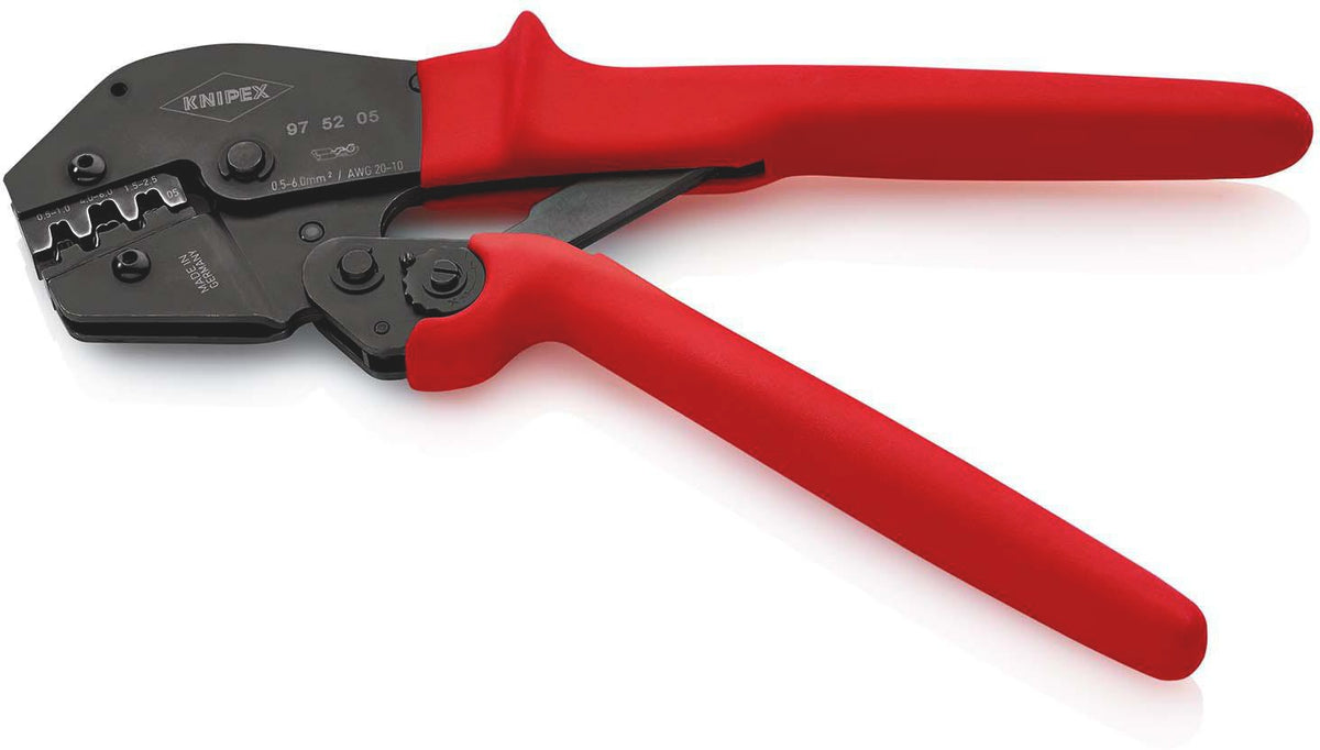 KNIPEX Crimpzange 250 mm – Für unisolierte Kabelschuhe und Verbinder, 2x6, 2x10, 2x16 mm²