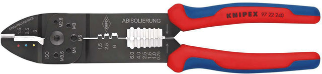 KNIPEX Crimpzange 240 mm für isolierte und unisolierte Kabelschuhe