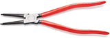 KNIPEX Sicherungsringzange J 0 für Bohrungen 8-13 mm, Kopf poliert, Kunststoffgriff