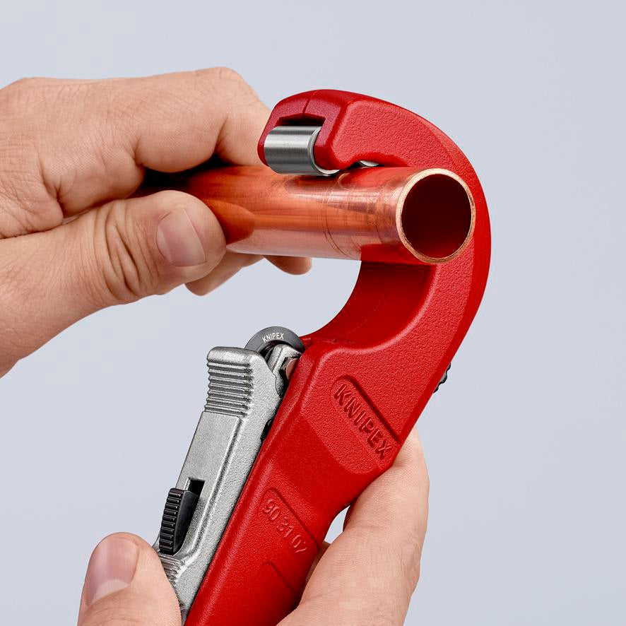 KNIPEX Rohrabschneider TubiX® 6-35 mm – QuickLock-Einhandschnellfixierung für Kupfer, Messing, Edelstahl