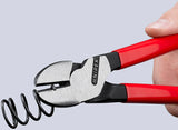 KNIPEX Kraftseitenschneider 140 mm poliert Form 0 – 20 % Kraftersparnis, Kunststoffüberzug
