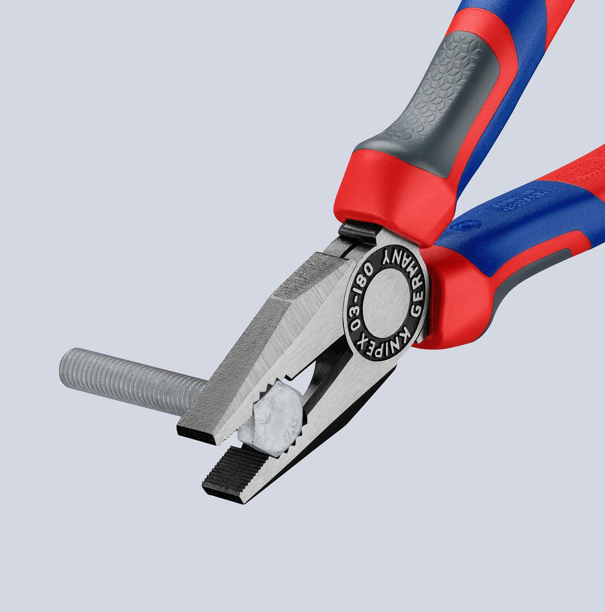 KNIPEX Kombizange 160 mm mit Comfort-Griff – polierter Kopf, induktiv gehärtete Schneiden