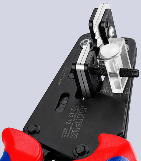 KNIPEX Präzisions-Abisolierzange 195 mm für Solarkabel und mehrlagige Isolierungen