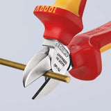 KNIPEX Seitenschneider VDE 160 mm – isoliert bis 1000 V, gehärtete Schneiden