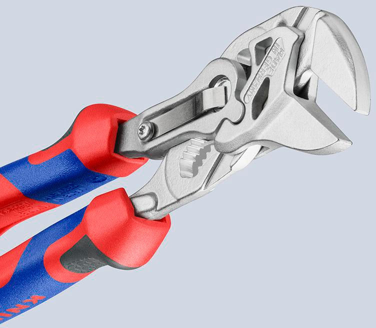 KNIPEX Zangenschlüssel 400 mm – Spannweite 85 mm, verchromt, mit Kunststoffüberzug