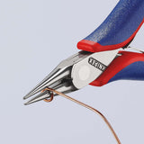 KNIPEX Elektronik-Greifzange 115 mm mit flachbreiten Backen und Kunststoffüberzug