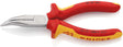 KNIPEX Flachrundzange 40° gewinkelt VDE 160 mm – Storchenschnabelzange mit Schneide